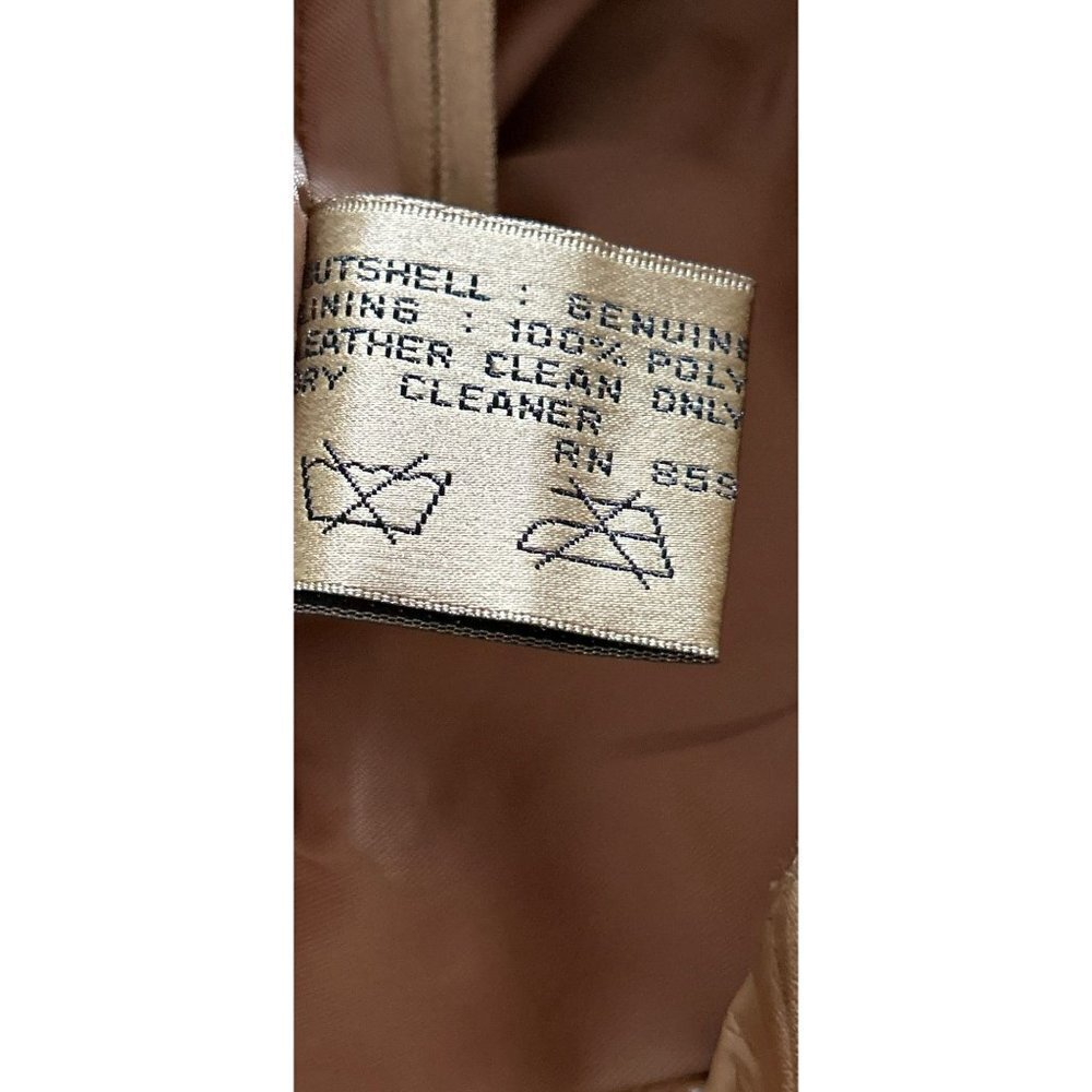 Vintage Rem Gordon Faux Leather Pants Beige Strait Cut Size 4 - Picture 4 of 6